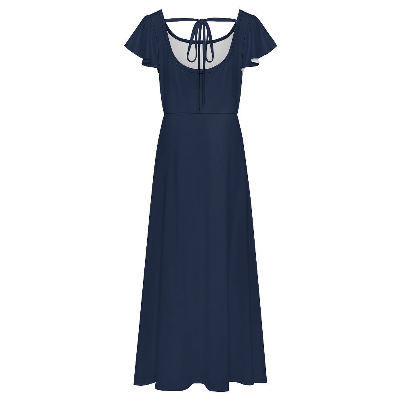 Ruffle Sleeve Back Tie Dress - Image 3