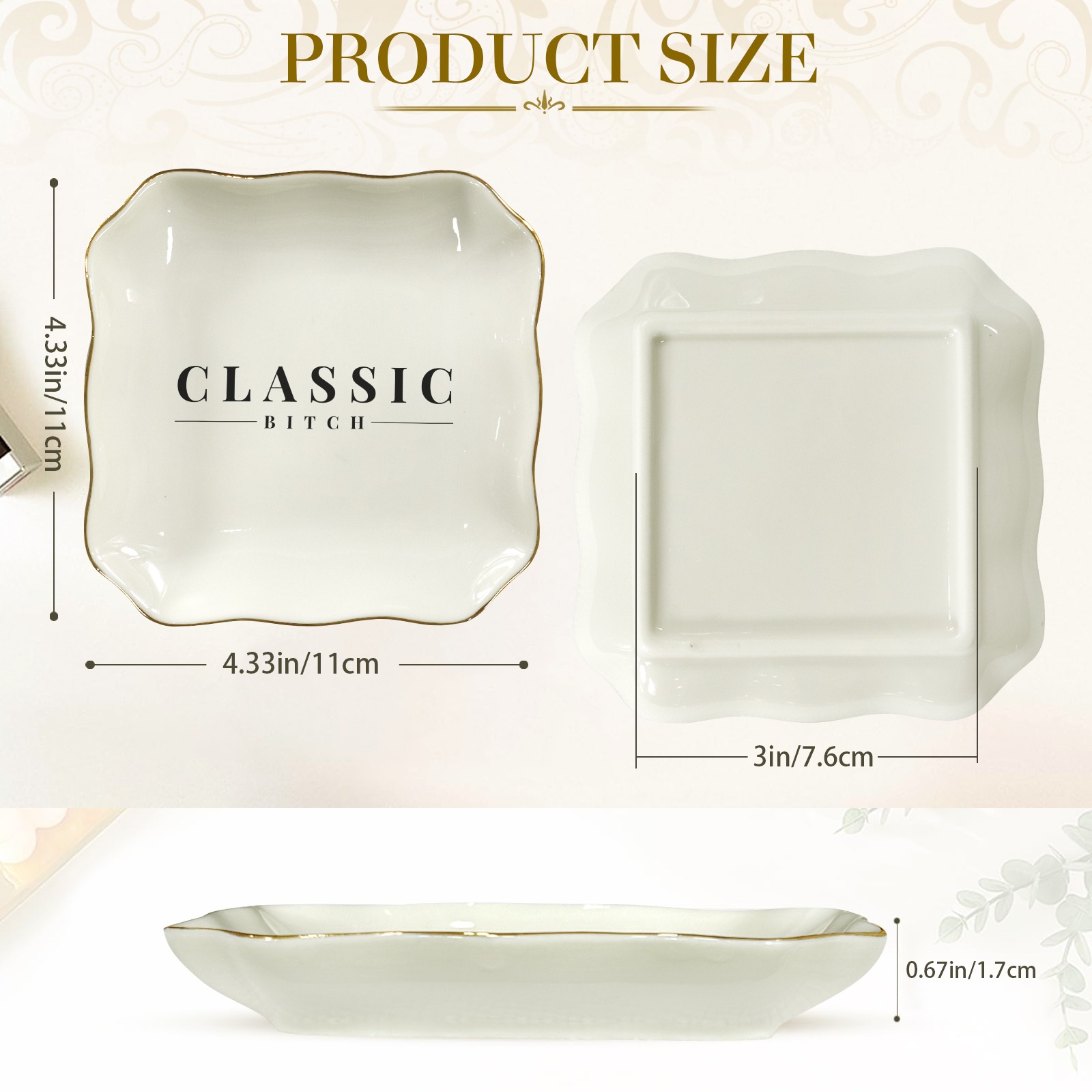 Classic Bitch Square Jewelry Dish - Image 2