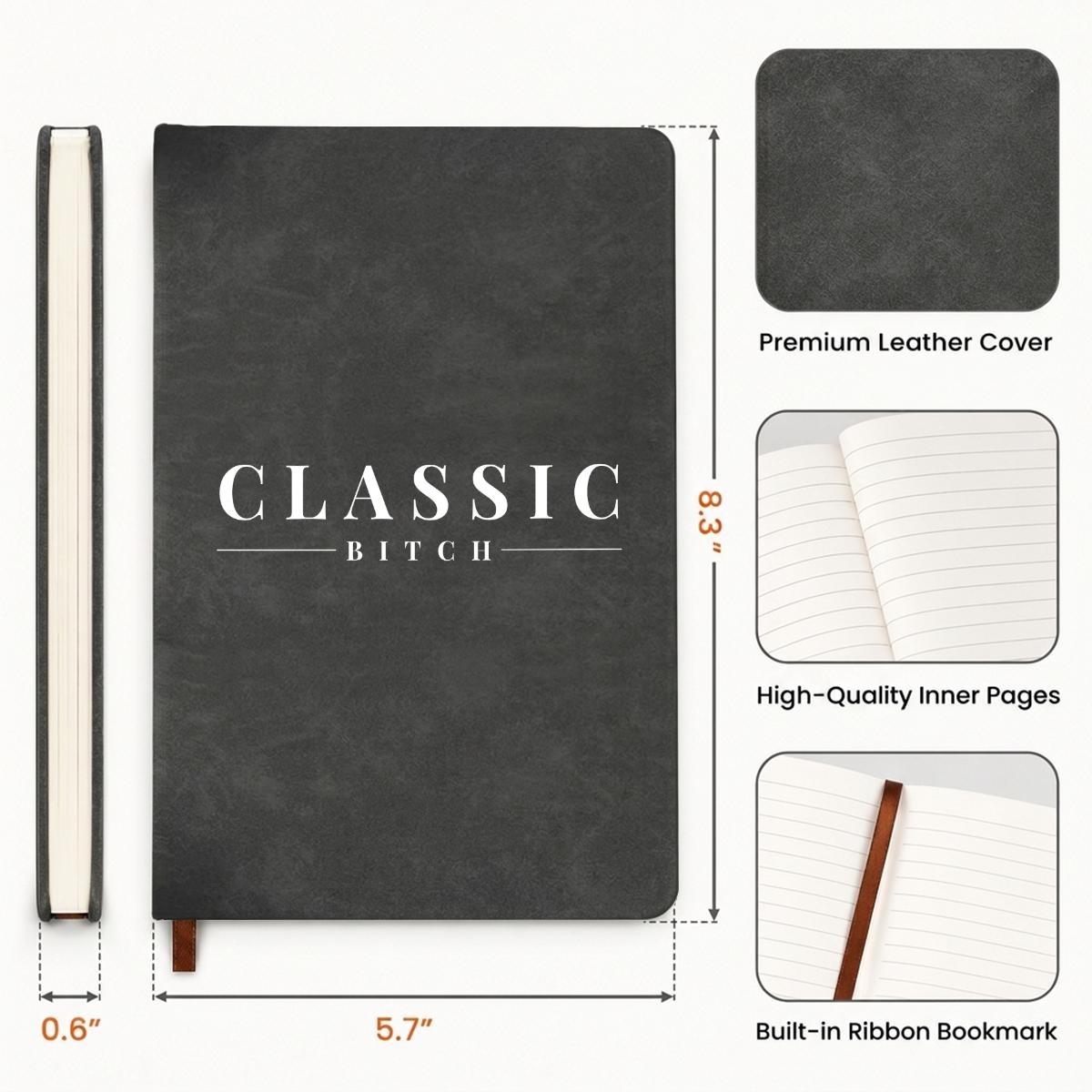 Classic Bitch Hardcover Notebook - Image 4
