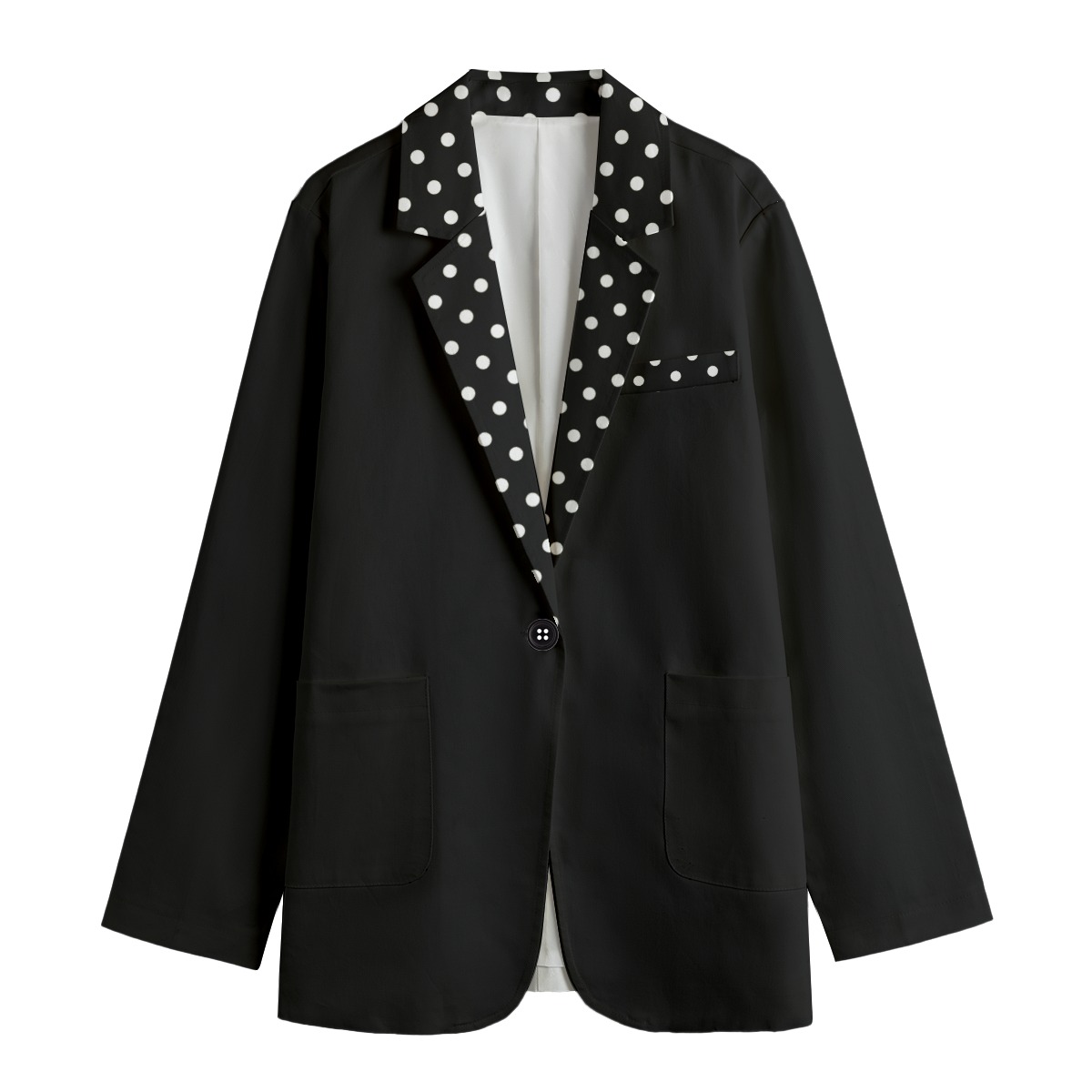 Polka Dot Lapel Leisure Blazer