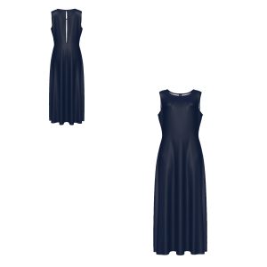 Sleeveless Keyhole Back Midi Dress