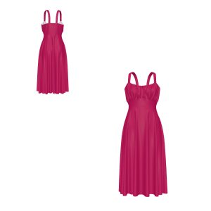 High Waist Suspender Dress