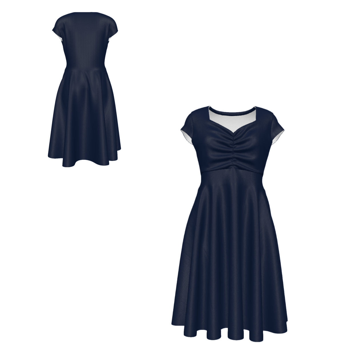 Ruched Sweetheart Dress
