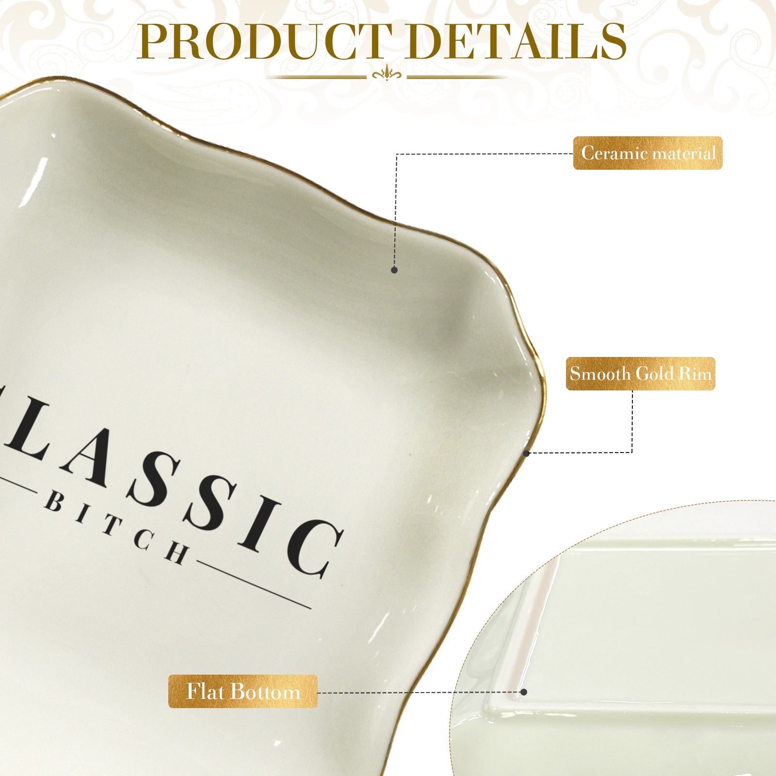 Classic Bitch Square Jewelry Dish - Image 3