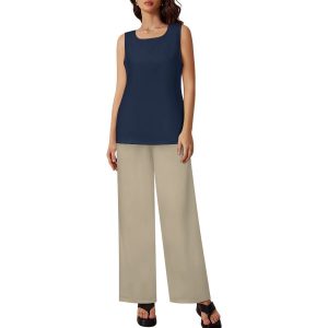Sleeveless Top and Pants Set