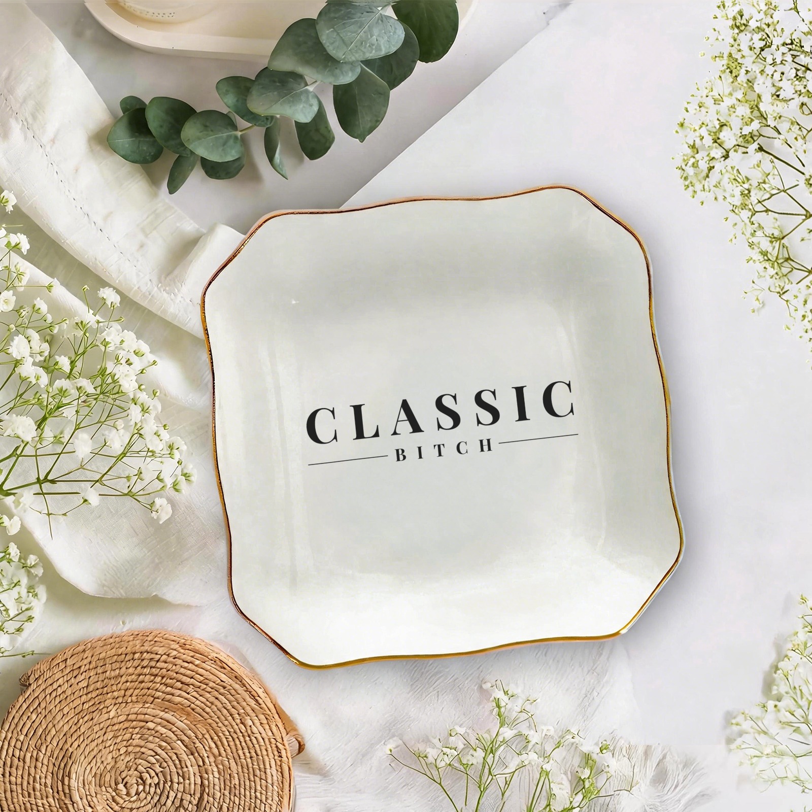 Classic Bitch Square Jewelry Dish - Image 6