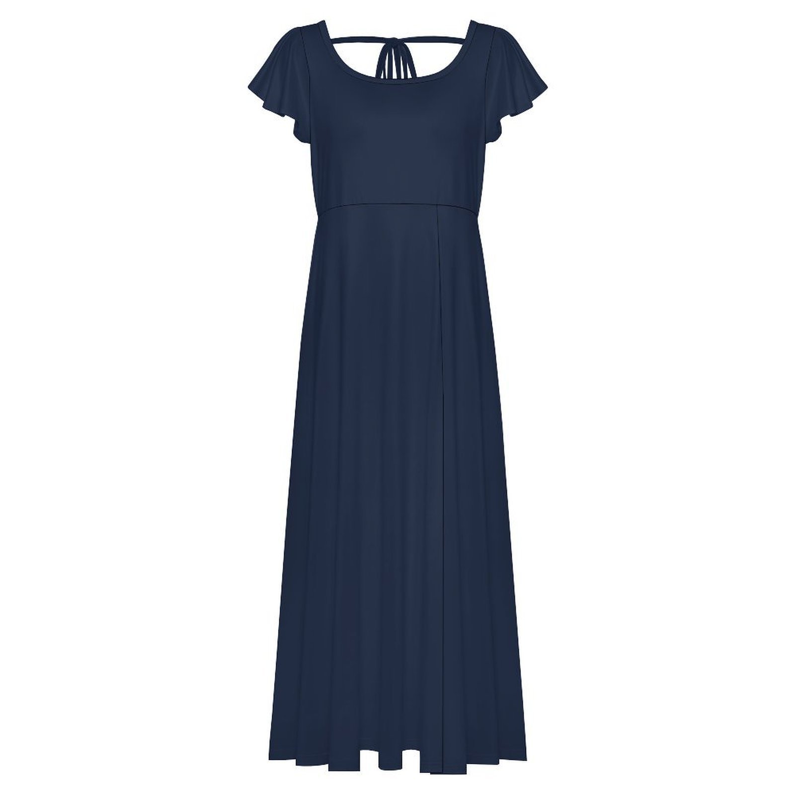Ruffle Sleeve Back Tie Dress - Image 2